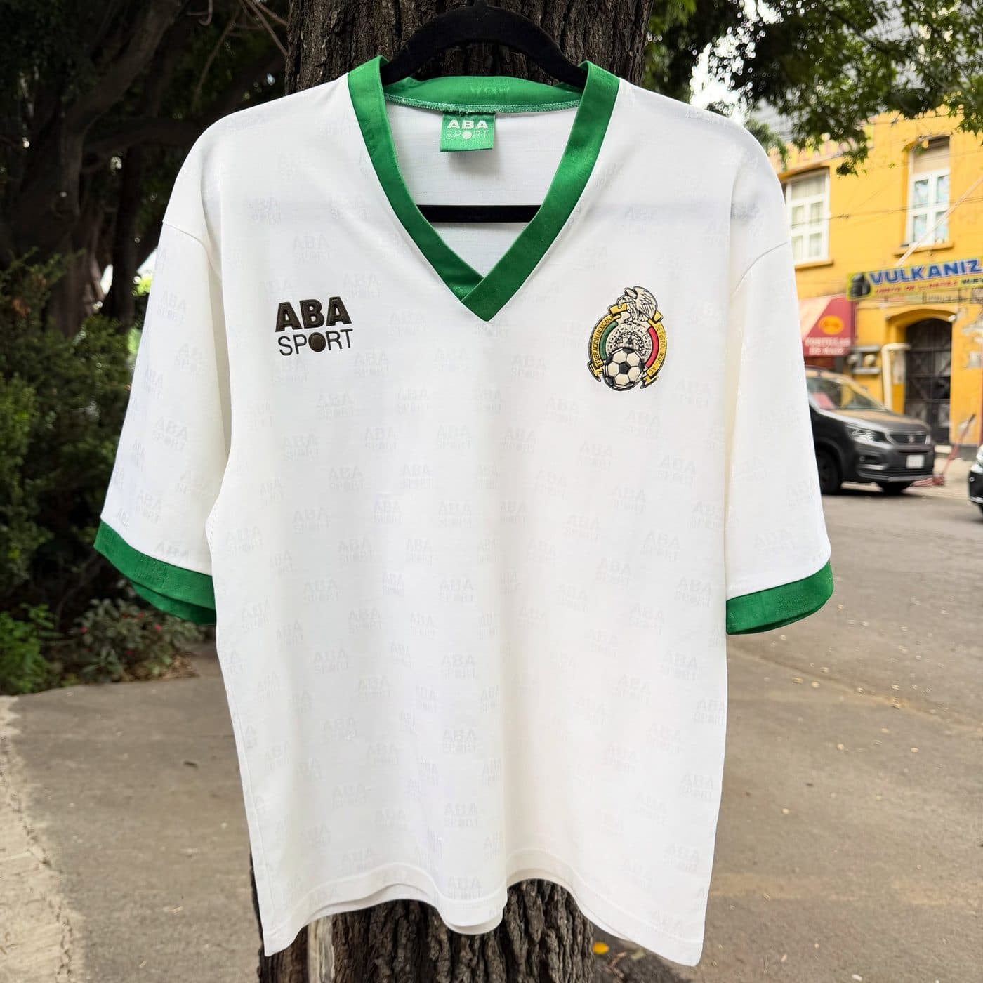 Jersey México Blanco cuello Verde — ABA Sport