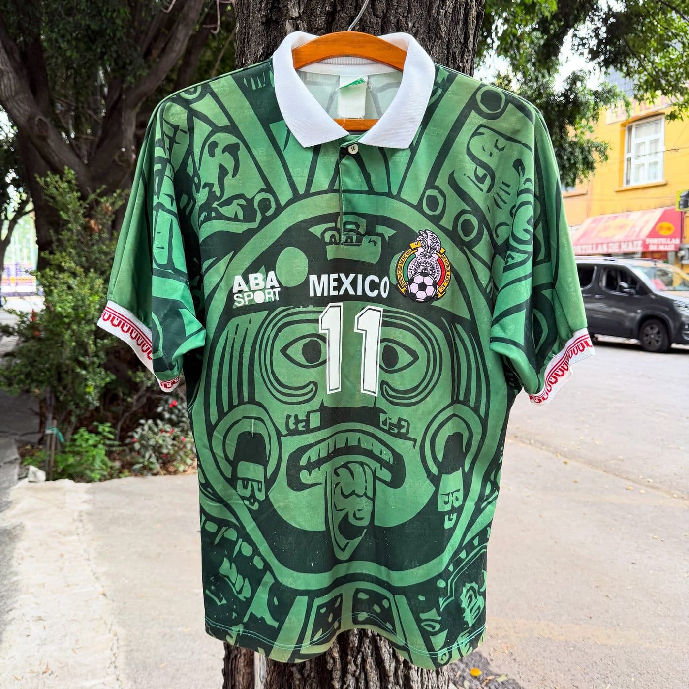 Jersey México Calendario Azteca "Blanco #11" — 1998