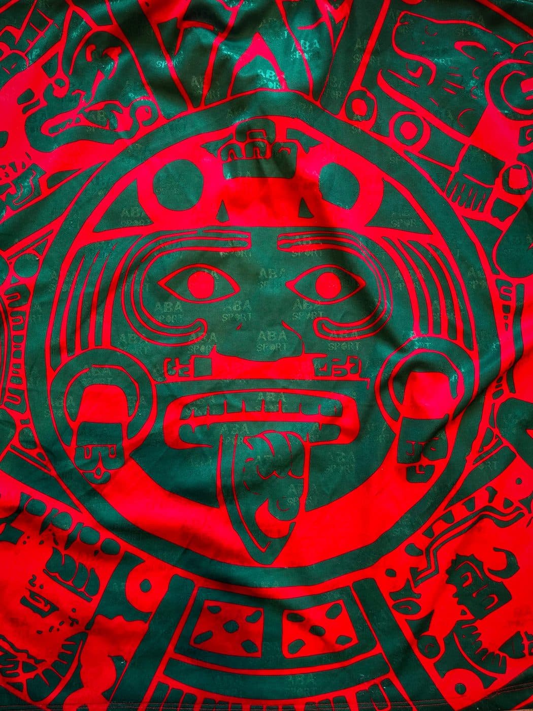 Jersey México Calendario Azteca Rojo — 1998
